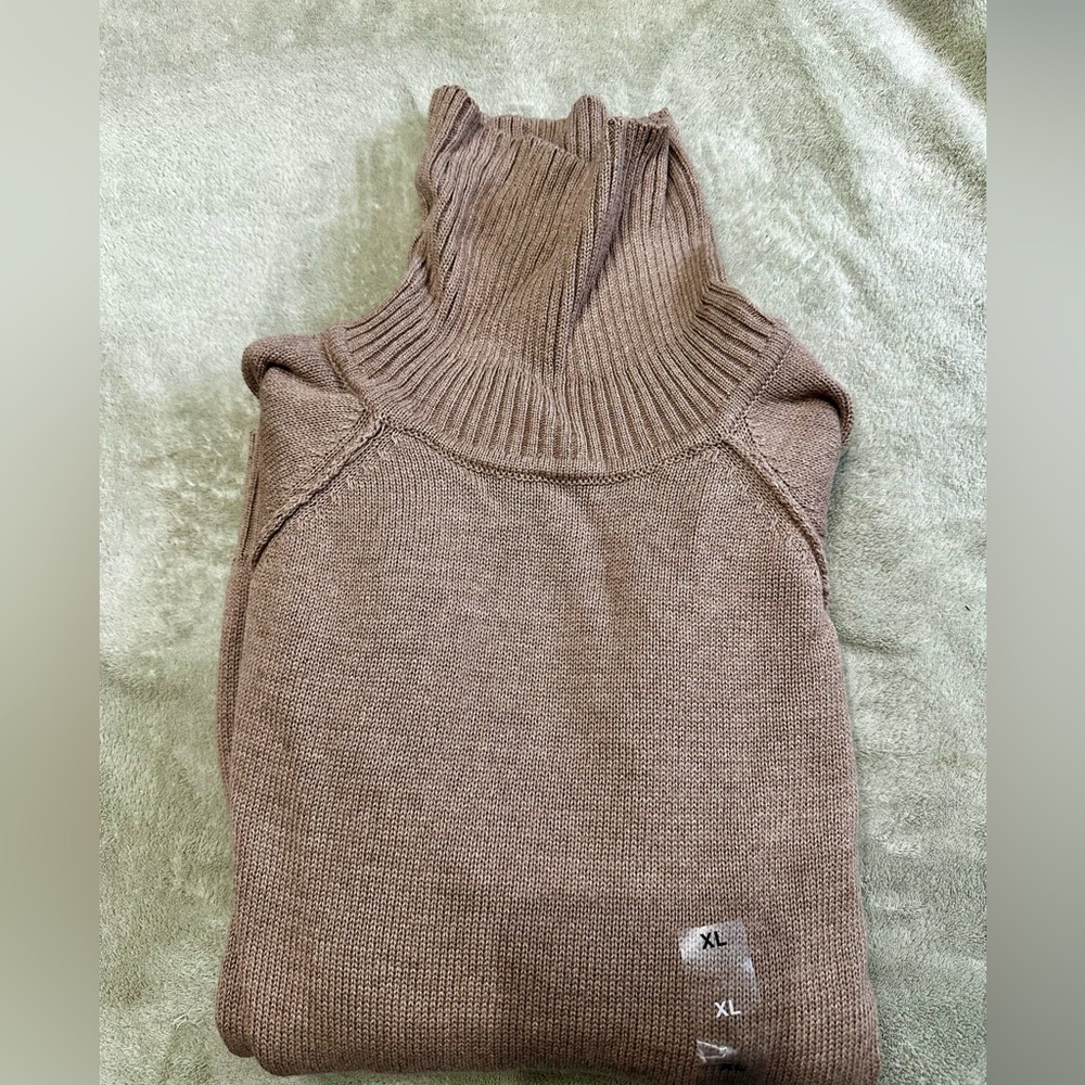 Karen Scott Women’s Beige Gold Turtleneck NWT XL